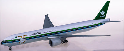 1:200 37CM Hogan Saudia BOEING 777-300ER Passenger Airplane ABS Plastic Model