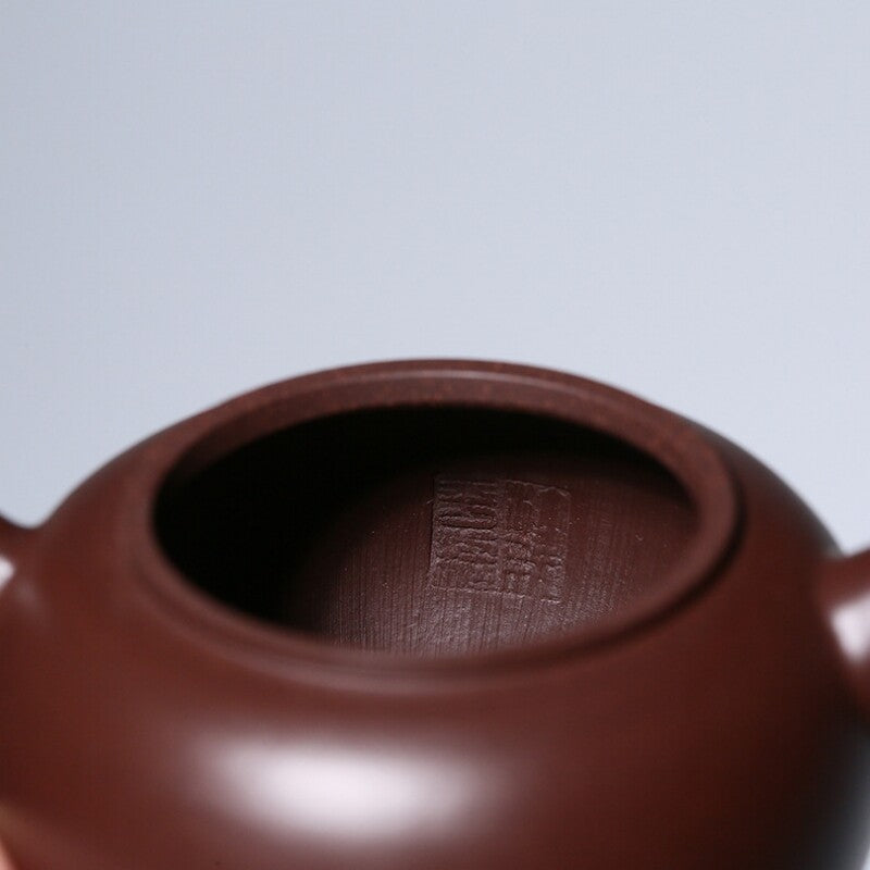 120ml Handmade Tea Pot Marked Purple Zhu Clay Julunzhu Master Pot Real Yixing
