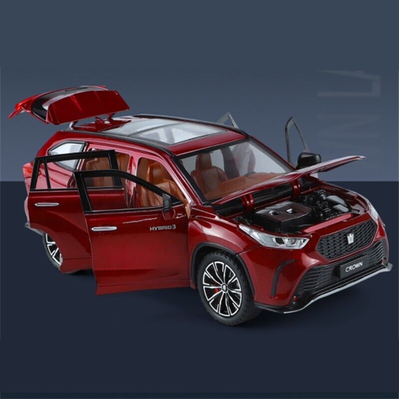 1:24 Toyota Crown KLUGER Diecast Model Car SUV Vehicle Toy Gifts Sounds Lights