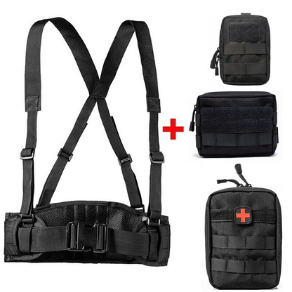Tactical Belt Army Hunting Waist Support Waist Bag Carrier Adjustable SoftPadded
