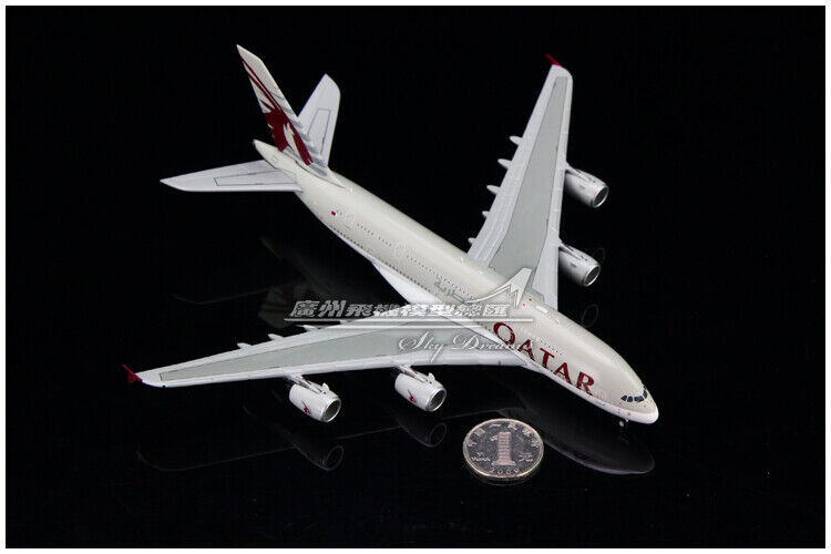 1:400 JC Wings QATAR AIRBUS A380-800 Passenger Airplane Diecast Aircraft Model