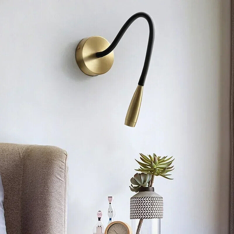 Wall Lamps Nordic Modern LED Brass Creative Adjust Flexible Indoor Bedroom Light