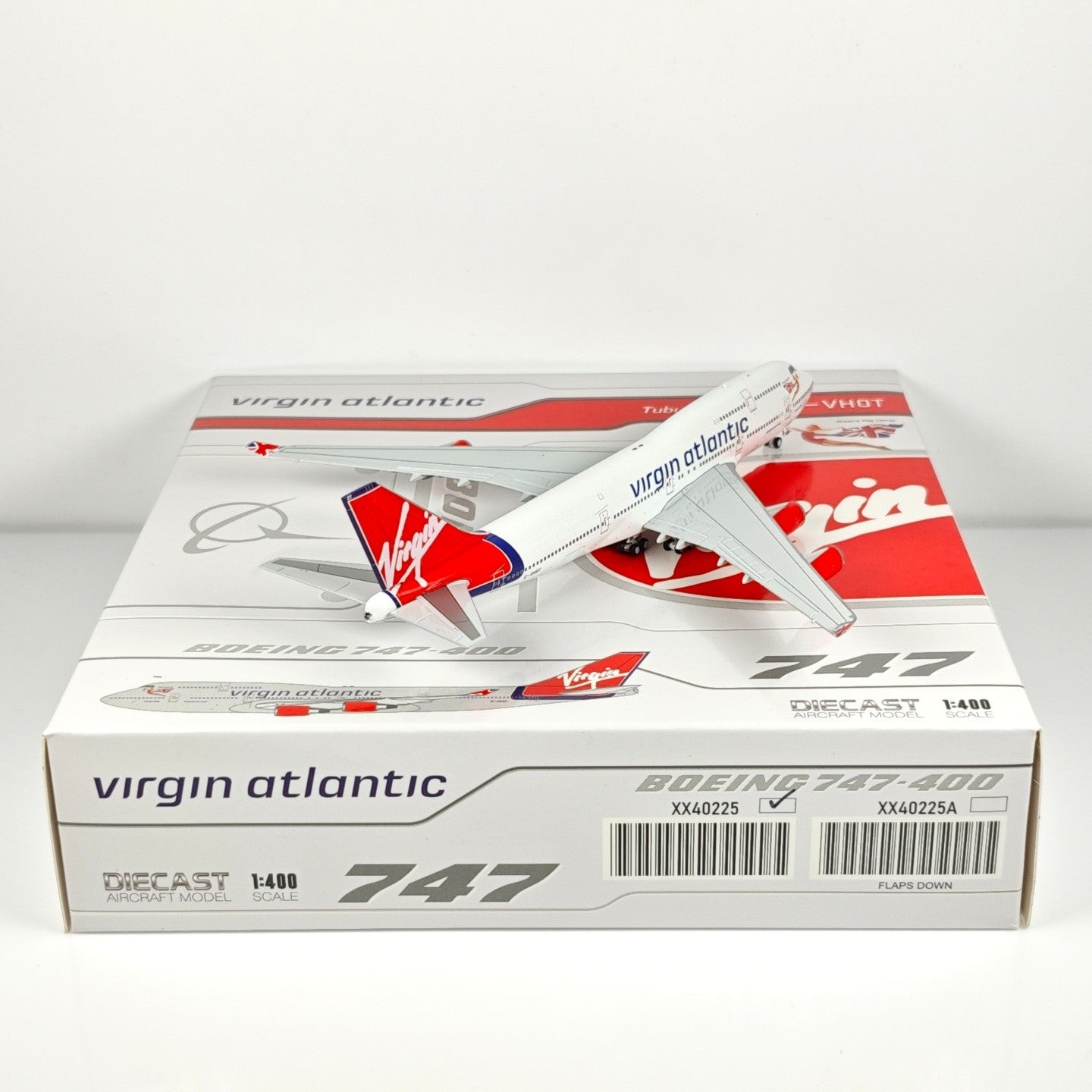 1:400 JC Wings Virgin Atlantic Boeing 747-400 Airplane Diecast Aircraft Model