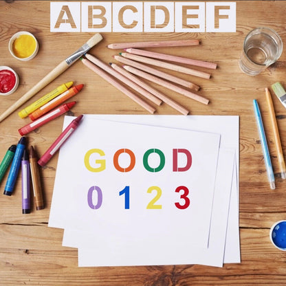 Letter Number Stencil 62Pcs PET Reusable Washable Alphabet Crafr Template 5 Inch