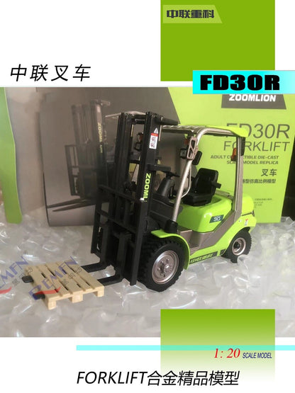1:20 ZOOMLION FD30R Forklift Truck Contruction Machine Equipment Diecast Model