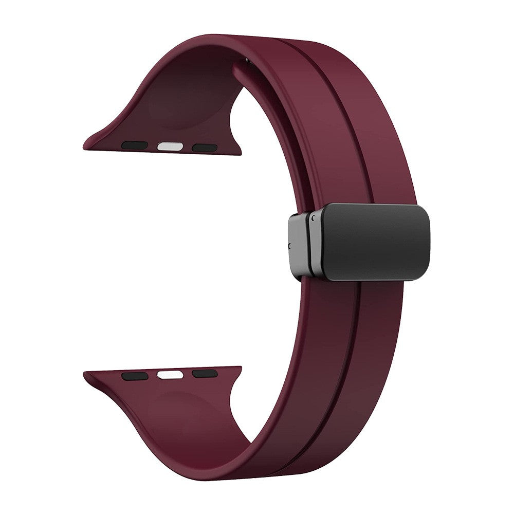 Suitable for Apple Watch 10 ultra2 silicone strap iWatch magnetic buckle strap