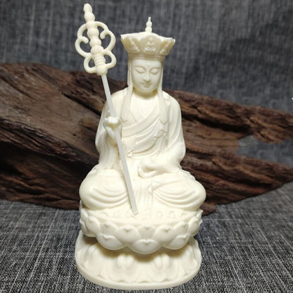 11.5cm Buddhism Carving Ksitigarbha Bodhisattva Buddha Statue Figurines