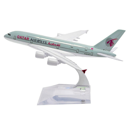 1:400 16cm A380 Qatar Airways Airplane Model Alloy Simulation Aircraft Ornaments