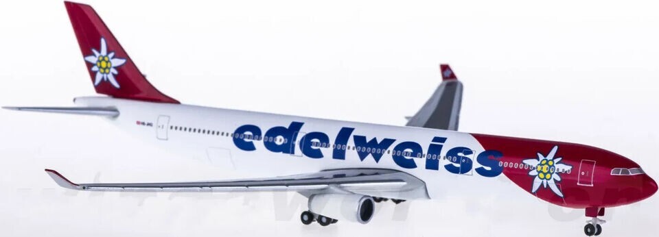 1:500 Hogan Edelweiss AIRBUS A330-300 Passenger Aircraft Diecast Airplane Model