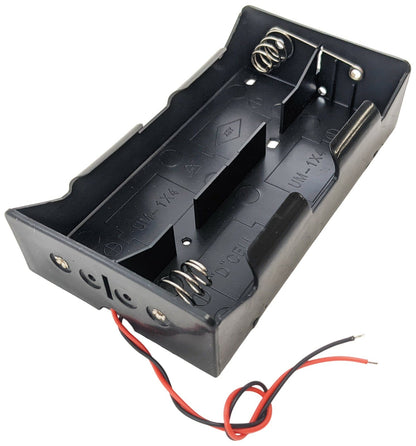 4 'D' Cell Battery Holder with Wire Leads, Plastic Case (5.22" x 2.91" x 1.22")