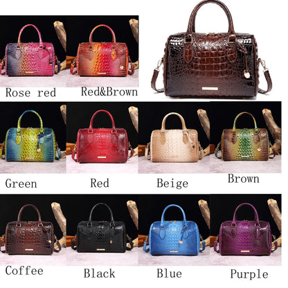 Women Patent Leather Crocodile Handbag Sling Satchel Tote Shoulder Bag Party Bag