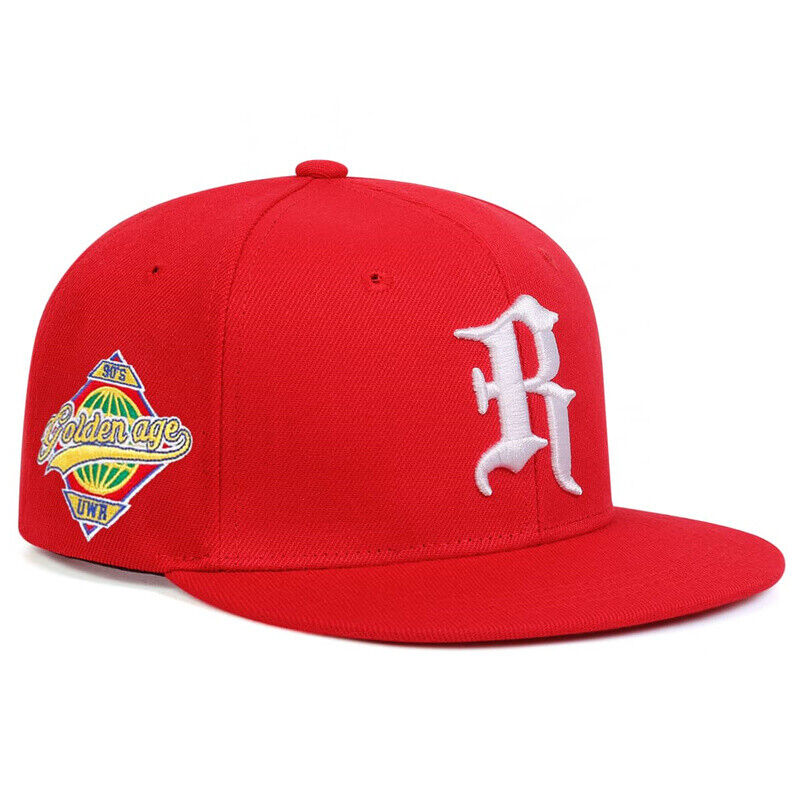 R Letter Snapback Baseball Cap Hat Adjustable Cali Era Hip Hop Flat Men Cotton