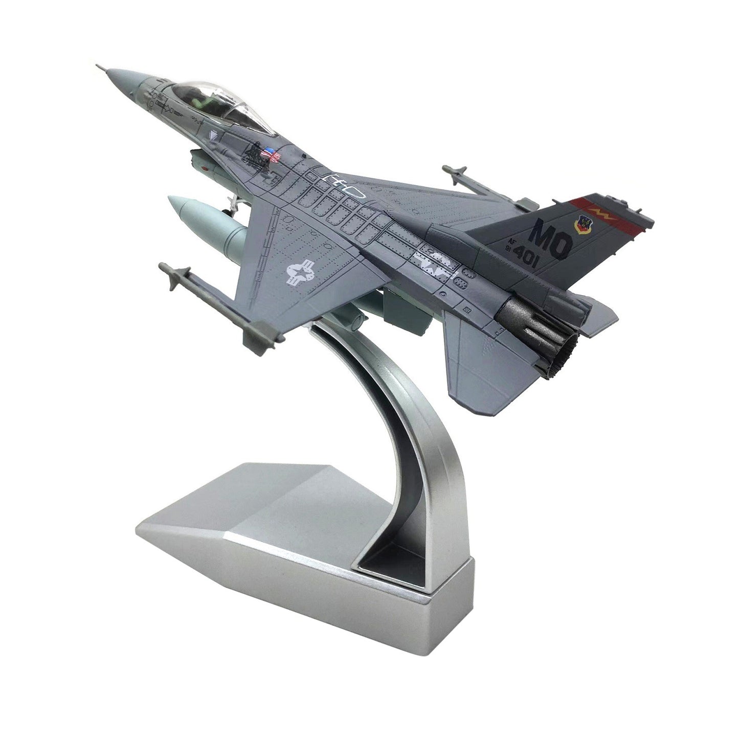 1:100 U.S. Air Force F-16C Fighter Diecast Metal Finished Aircraft Plane Model