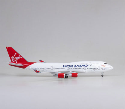 1:150 Airplane Model Virgin Atlantic Plane Model Aircraft Toy W/LED Collection