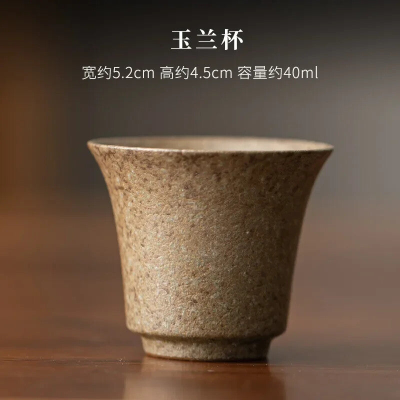 Kiln Change Coarse Pottery Handmade Beauty Tea Cup Ceramic Tea Accessories