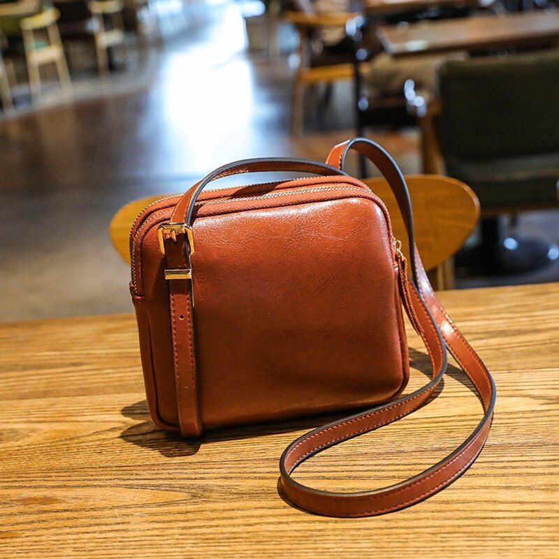 Vintage Style Shoulder Bag Simple Square Crossbody Bags Handbags Messenger Bags