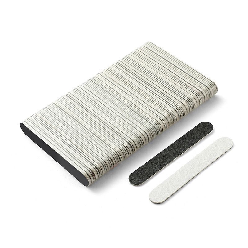 Nail Files 100Pcs Wood Double-Sided Professional Strong Sandpaper Polishing Tool