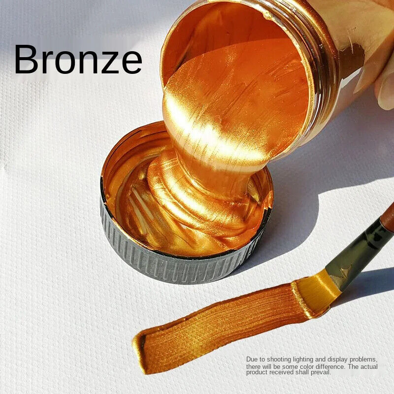 Acrylic Paint 60ml Gold Metallic Color DIY Waterproof Statuary Coloring Pigments
