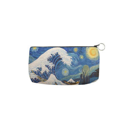 Canvas Cosmetic Bag Art Print Makeup Pouch Bags Traveling Lipstick Handbag Purse