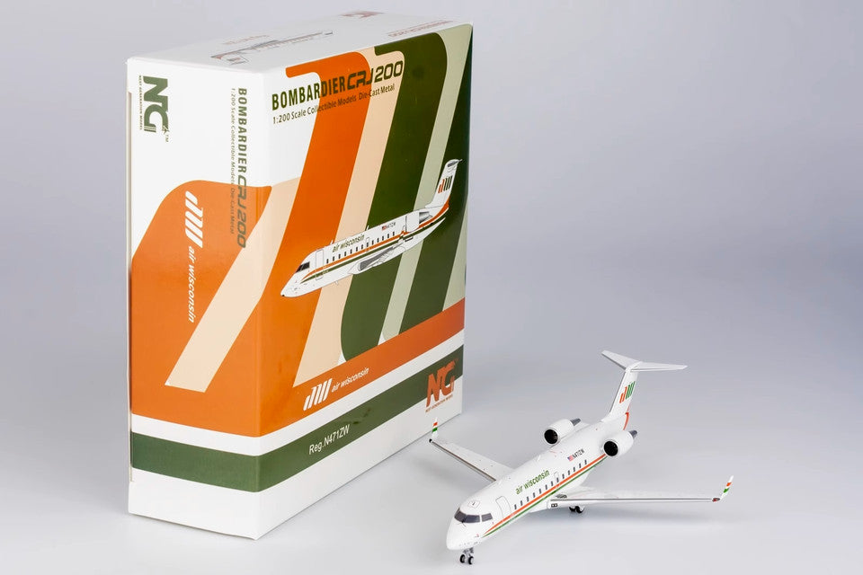 1:200 NG Model Air Wisconsin Bombardier CRJ200LR Passenger Plane Diecast Model