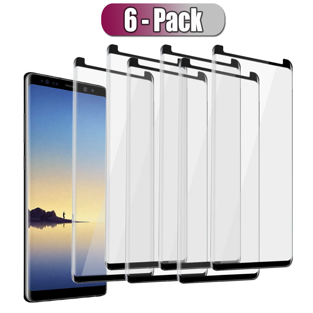 For Samsung Galaxy Note 8 Slim Glossy Full Cover Tempered Glass Screen Protector