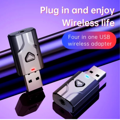 Receptor transmisor de audio Bluetooth 4 en 1 Sistema de audio Casa TV Coche PC
