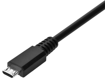 1.5 Foot Black USB-A to Micro USB-B 2.0 Cable - 5-Pin, 28/28AWG