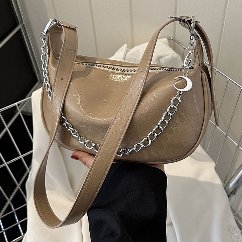 Chain Shoulder Bags Handbags Crossbody Synthetic Leather Underarm Shopper Purses