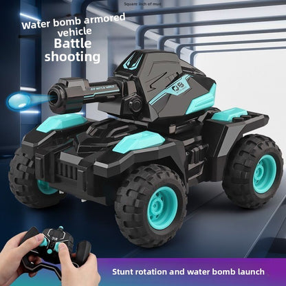Children's remote-controlled electric tank four-wheel drive off-road toy car 2