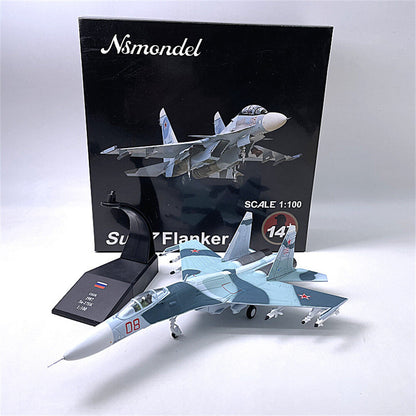 1/100 SU-27 Flanker Heavy Aircraft Fighter Aircraft Model Military Ornament