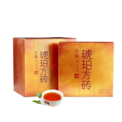 Cubes Amber * 2014 Yunnan Menghai Dayi Ripe Puer Pu'er Puerh Tea Brick 60g*4 Box