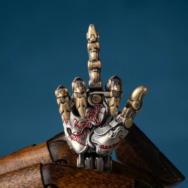 Mechanical Hand Desktop Ornament Retro Metal Craft for Daoist Youth Collection