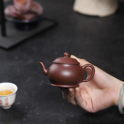 110cc Eggshell Yixing Zisha Purple Clay Huanglong Mountains Zini Handmade Teapot