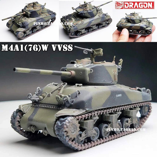 Dragon 63169 1/72 US M4A1(76)W VVSS Shellman Tank French 1944 Finished Model