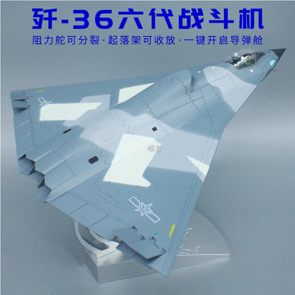 1:72 33CM CHINA J-36 The Sixth-generation Fighter Plane Diecast Aircraft Model