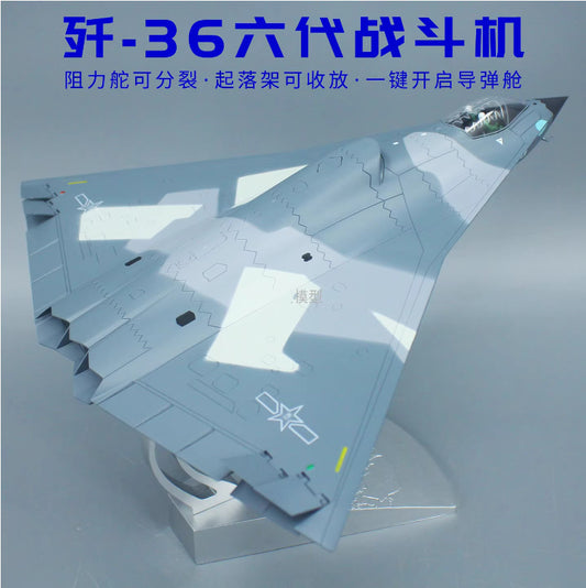 1:72 33CM CHINA J-36 The Sixth-generation Fighter Plane Diecast Aircraft Model