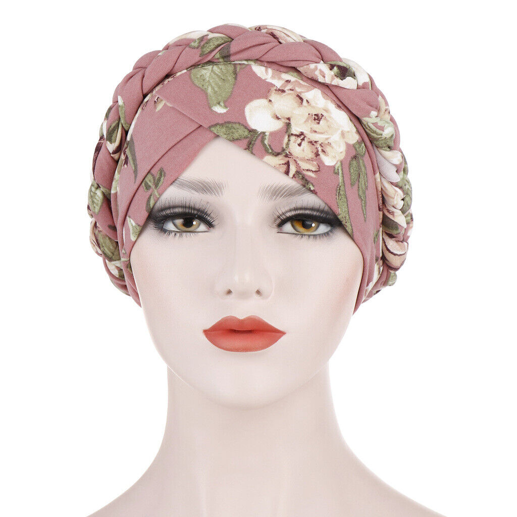 Braid Chemotherapy Hat Short Braided Muslim Turban Scarf Islamic Scarf Cap Soft