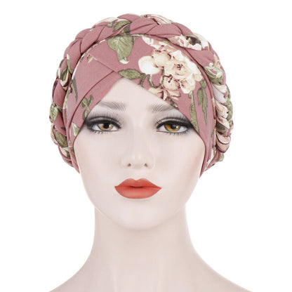 Braid Chemotherapy Hat Short Braided Muslim Turban Scarf Islamic Scarf Cap Soft