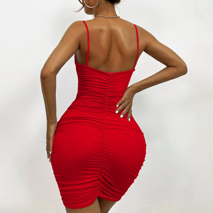 Sexy Women Strappy Mini Bodycon Dress Ladies Clubwear Sleeveless Summer Party