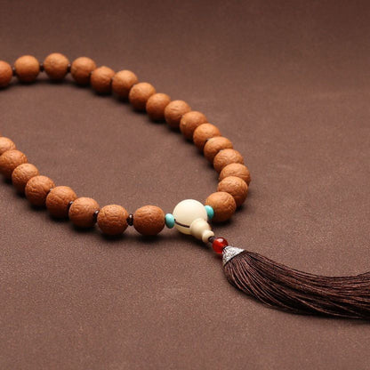 Nepal Bodhi Seed 108 Beads Meditation Mala Necklace for Men Women