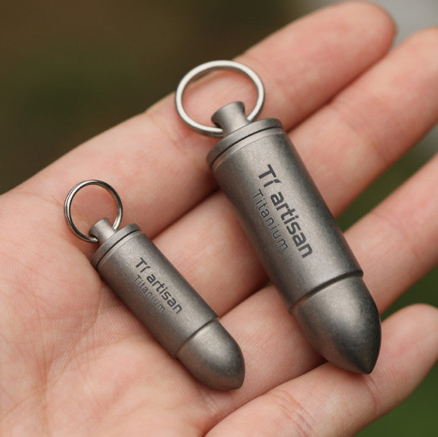 Titanium Waterproof Medicine Pill Bottles Necklace Pendants Perfume Bottles Box