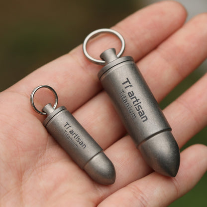 Titanium Waterproof Medicine Pill Bottles Necklace Pendants Perfume Bottles Box