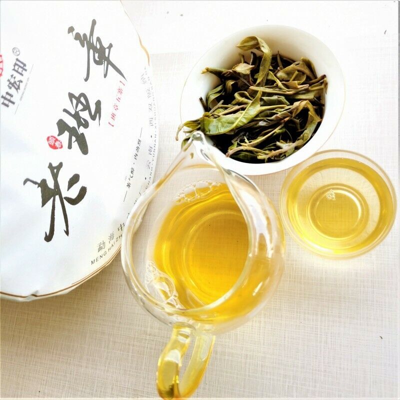 357g Pressed Tea Healthy Drink Organic Green Tea Lao Banzhang Pu'er Cha Tea