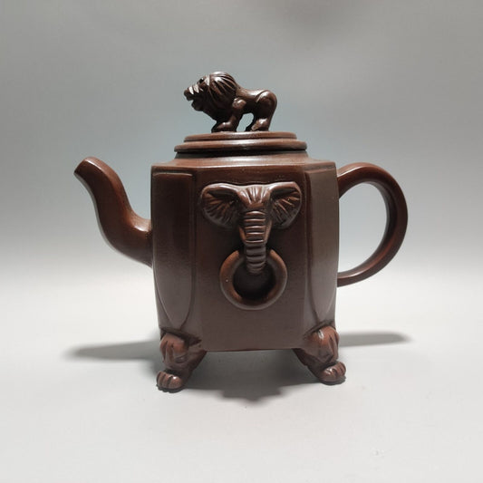 Chinese Yixing Purple Clay Teapot Tea Set Pot Zisha Ceramic Cute Decor Figurine