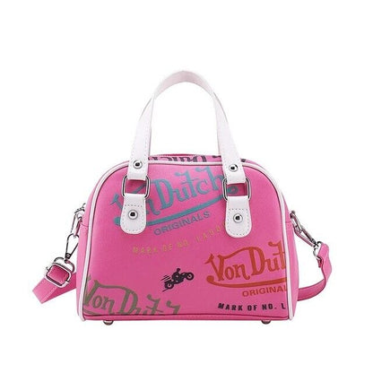 Von Dutch Women’s Leather Purse Crossbody Tote Women Cross Shoulder Bowling Bag
