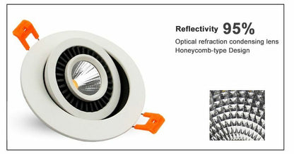 LED Recessed Downlight Rotatable Angle 5W 7W 10W 15W 18W LED Ceiling Spot Light