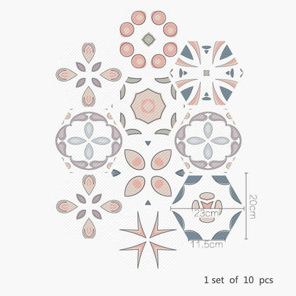 Floor Wall Stickers Tile Anti-Slip Self-Adhesive Waterproof Bathroom Kitchen PVC