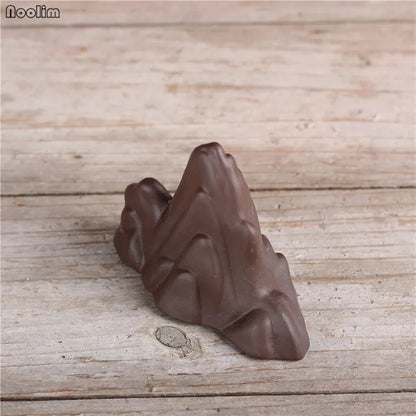 Chinese Ceramic Tea Pet Purple Clay Hill Ornaments Porch Mountain Decoration