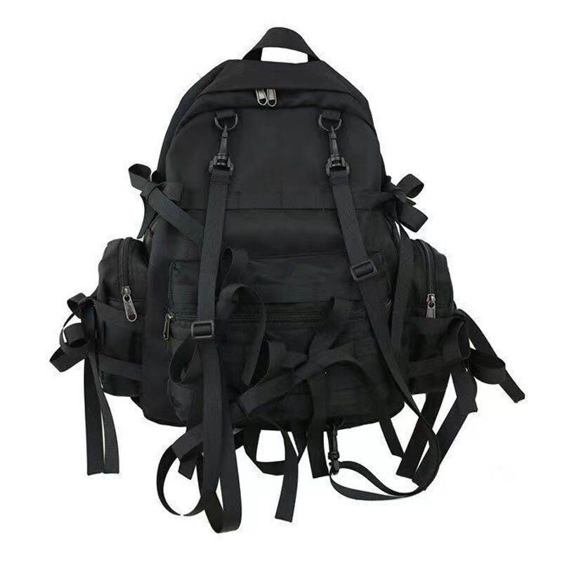 Black Backpacks Travel Bag Casual Shoulder Punk Unisex Bags 31*12*42 CM Canvas