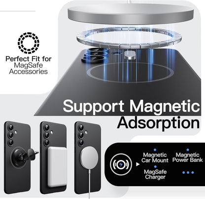 Magnetic Slim Case for Samsung Galaxy S25 FE, Compatible with Magsafe, Camera Le